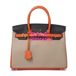 Luxe A Birknns 30 et 35 Les sacs de contraste de couleur en cuir sur une offre spéciale sont non remboursables et non échangeables TX5V