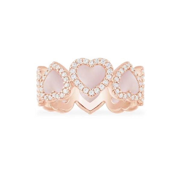 Luxus Eine Marke Liebesherz Chinesische Ringe für Frauen Charme Perle Elegante rosa Herzen Diamantringe Emotion Finger Schwerer Moissanit-Designerring Partyschmuck