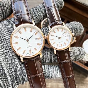 Amantes del reloj de diamantes de cuarzo AAA para hombres de lujo 40 mm / 30 mm 904L Correa de cuero de acero inoxidable completo Reloj de diseñador clásico Calendario montre de luxe