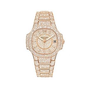 Luxe AAA Patekks Philipr Automatisch horloges Hoogwaardige Sports Elegance Series 7021/1R-001 Originele Diamond Full Sky Star Dames Parrot Watch