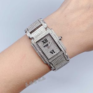 Luxe AAA Patks Philipeir Automatisch horloges Hoge kwaliteit High Twenty Series 4910 Achter Diamond Full Sky Star Quartz Watch voor vrouwen