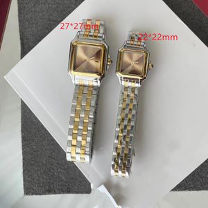 luxe AAAA dames quartz horloge designer goud 22 * 22MM 27 * 27MM volledig roestvrij staal beschikbaar voor aankoop saffierglas waterdicht en lichtgevend luxe horloge mode
