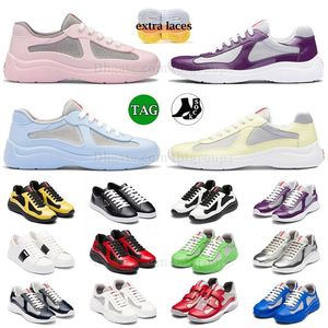 Baskets de luxe Advanced Sense Prads Low Soft Casual Chaussures Mocassins Mesh Tissu Tissu Chaussure de course Sports America Cup Lace-up Tennis Dhgates Platform Runner Baskets