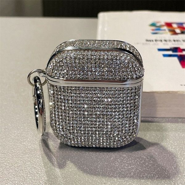 Casque de cas de luxe AirPods Case sans fil avec un cas de casque Bluetooth en diamant d'eau pour AirPods 1 2 3 Pro