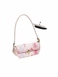 Sac en cuir à main floral de luxe et de haute qualité pour les femmes belles et colorées Sac à épaule FR pour la fête et le banquet X0EC #