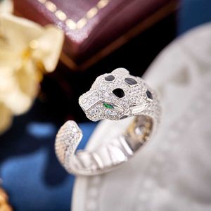 Luxe dieren unisex ringen fashionable opening luipaard hoofdring verzilverde gouden drop spot gepersonaliseerd nieuw met carrtiraa originele ringen