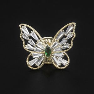 Luxe Animal Zircon Insectes Broches pour Femmes Cristal Papillon Broche Broche Mode Vêtements Accessoires Bijoux Cadeau