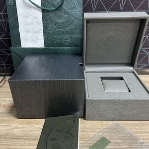 Luxe AP Designer gris carré montres boîte cas bois cuir matériel certificat sac livret ensemble complet d'accessoires de montre pour hommes et femmes boîte 15710 usine chaude