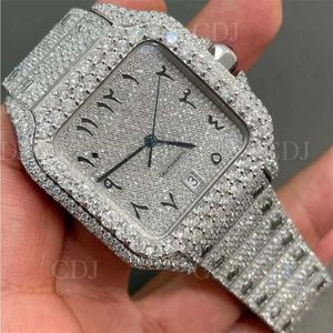 Luxe AP Diamond Iced Mosonite peut passer le test Montres-bracelets Montres personnalisées Bling Hip Hop y Out Cadran plaqué or blanc Poignet pour hommes cultivés en laboratoire