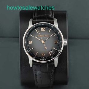 Luxury AP Wrist Watch Code 11.59 Série 41 mm Automatique Mécanique Mode décontractée Mentide Swiss célèbre montre 15210cr.OO.A002CR.01 Horloge de gris fumé