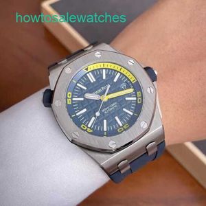 Luxe AP pols horloge Royal Oak Offshore Series Zwitsersheren automatisch mechanisch horloge 42 mm precisie stalen datumdisplay Waterdichte nachtlichtcompetitie 15710st