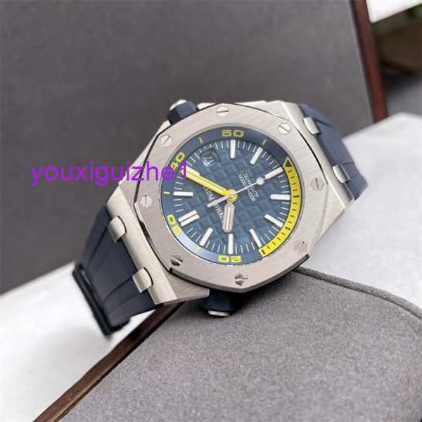 Luxury AP Wrist Watch Royal Oak Offshore Series Automatic Mechanical Diving Imperproping Steel Caouth-Band Date Date Afficher la montre HEAT MENS 15710ST