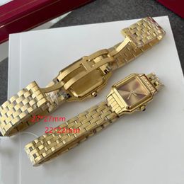 Luxury Arabe Watch Ladies Designer Gold 22 * ​​22 mm 27 * 27 mm All en acier inoxydable disponible à l'achat en verre sapphire étanche et lumineuse de luxe