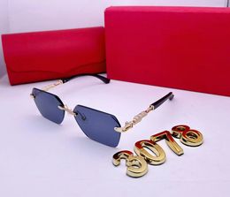 Lunettes de soleil attitude de luxe pour hommes mode 3078 Design UV Protection Lens Square Full Crame Gold Colded plaquée