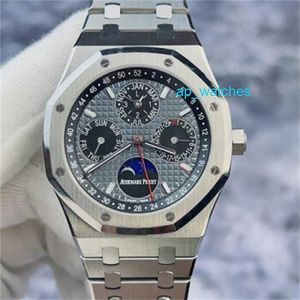 Luxe Audemar Pigue Horloges Royal Oak 26609Ti Chinese eeuwigdurende kalender Titanium Metaal Automatisch mechanisch herenhorloge Maanfaseweergave 41 mm FUN AFY2