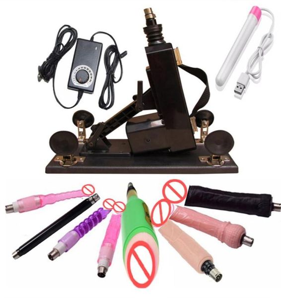 Luxury Automatic Sex Machine Gun for Men and Women Love Machine avec des accessoires de masturbation masturbation et des accessoires de gode 8pcs et un G4119449