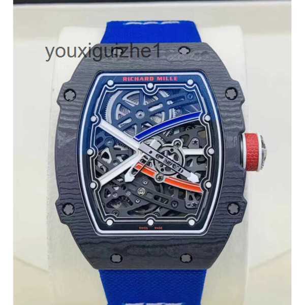 Luxury Automatic Watch Richardmill Movement Wrist Watches Wristwatch Rm67-02 French Ntpt Carbon Fiber Limited Edition Leisure Machinery NPQT