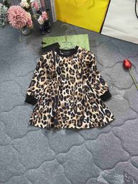 Robe de luxe pour filles, imprimé léopard, Sexy, jupe pour enfants, taille 90 à 140, manches longues, col rond, redingote pour enfants, Oct25, automne