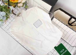 Luxury Baby Shirt Minimaliste Blanc Boys Mabillage Taille 110-160 cm Boy Robe Shirt Kids Designer Clots Child Blouses Dec05