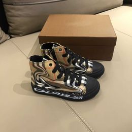 Luxe babyschoenen Cross Stripe Design Kids Sneakers Box verpakking Maat 26-35 Veter-up kind Casual schoenen Oct25