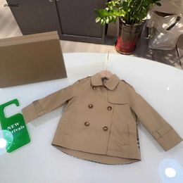 Luxury Baby Tench Coats Kids Designer Vêtements Double Breasted Design Child Veste Taille 100-160 cm Plaid Spling Girl Boy Windbreaker 24april