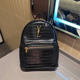 Backpacks de luxe Designer sac à dos crocodile imprimement en cuirbags d'école unisexe à la mode