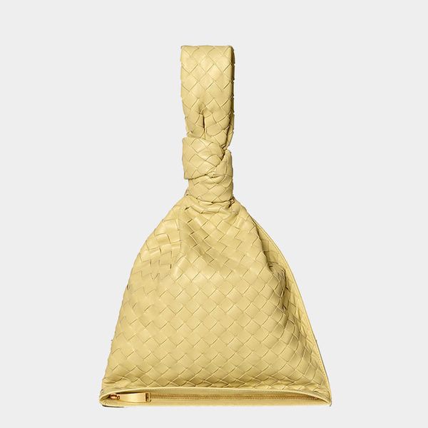 Sac de luxe BVS Designer Botteg Vena Sacs Ligne de main torsadés tissés jaune clair x