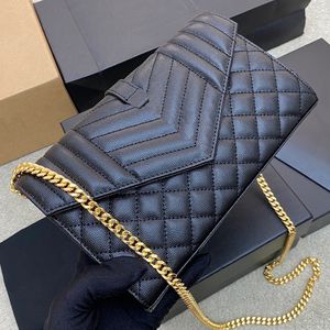 Luxe tas crossbody tas designer tas voor vrouwen schoudertas handtas envelop tas messenger tas lederen zakken zilveren ketting tas handtassen portemonnee portemonnee hoge kwaliteit