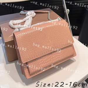 luxe tas crossbody schoudertassen ontwerpers vrouw designer portemonnees handtas 22-24CM Zwart Wit Roze tassen Effen PU Letter Synthetisch Leer Zomercadeaus avondtassen