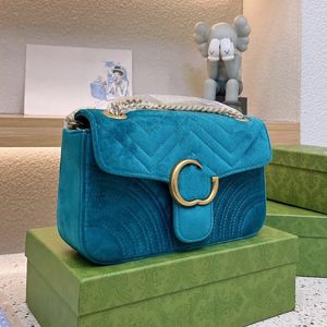 Luxe tas ontwerper tassen merk vrouwen crossbody tas marmont fluwelen ketting handtas mode flip schouderhandtassen 3 maten