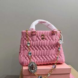 sac de luxe soirée strass sac dame sacs à main designer fourre-tout épaule bandoulière sacs de travail femme Luxe Advanced Leather Pink Totes 230513