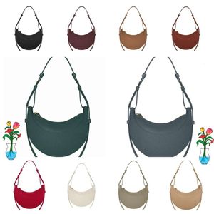 Luxe tas Numero Dix Halvemaantas Volnerf getextureerd Glad kalfsleer Draagtas Designer Ritssluiting Crossbody Hobo Handtassen Schoudertassen Portemonnee Uniek ontwerp