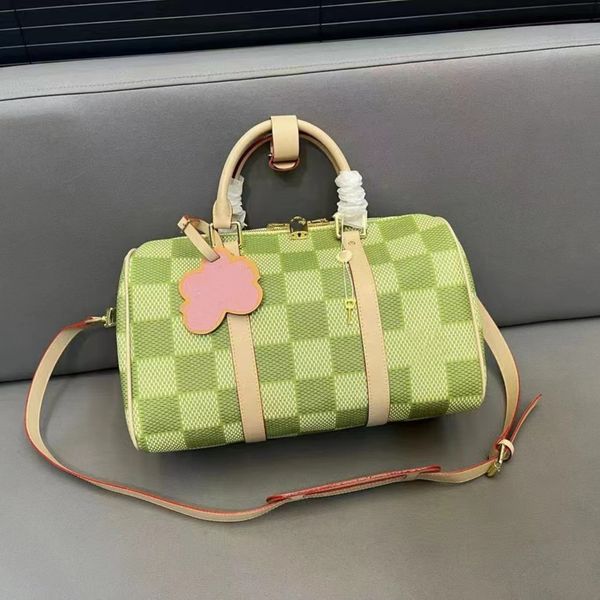 Sac de luxe sac fourre-tout Green Plaid sac à main oreiller poignée épaule sac à bandoulière sac de créateur Boston Fashion vacances sac de voyage sac à main 35CM