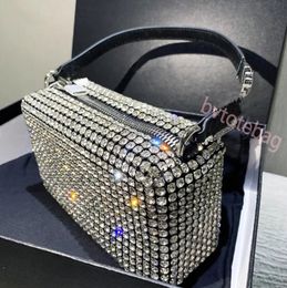 Luxe Tas Dames Diamant Hobo-tas Handtas Tote Schouder Cross Body Glanzend Strass Tas Portemonnee Dames Clutch Designer draagtas Grote Kleine Bling Bling