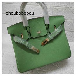 Sacs de luxe Bk Totes Sacs Fruit Green Le cuir de vache 2024 femmes à la mode et polyvalente