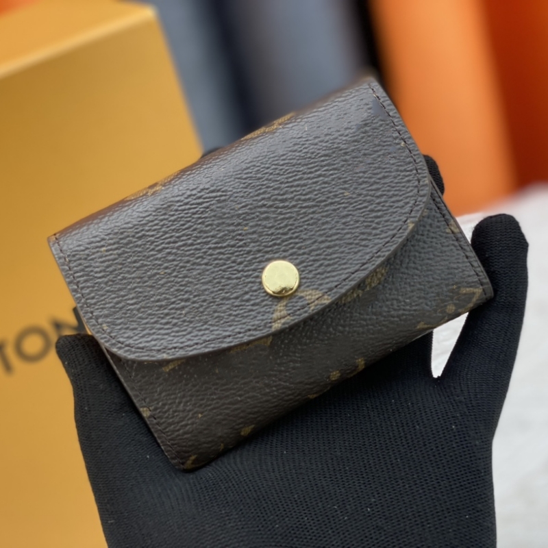 Luxury bags Designer bag coin purse Women Short Wallet Woman Purse Original Box Card Holder Ladies Handbag Checked Flower