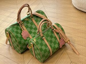 Luxe tassen Dames plunjezakken Groene geruite letter KEEPALL 30 40 Handtassen Designer merk schoudertassen Opbergbakken Designer dames crossbody tassen Portemonnees Twee maten