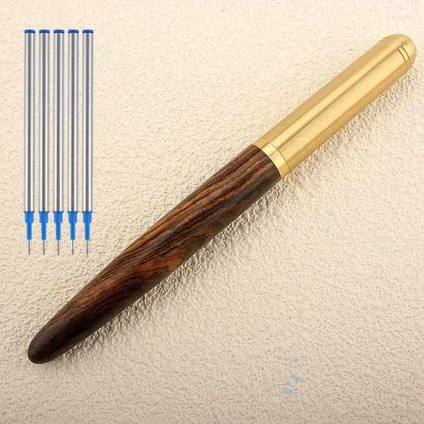Luxury Ballpoint Pen Wood Metal Writing Signing Gift Stationery Office Supplies Office