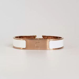Luxe bangle armband 12 mm titanium stalen roze armbanden grootte 17/19 voor mannen en vrouw designer sieradenbanden