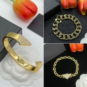 Bracelet à charme triangle de luxe Bracelet 18k Gold 925 argent en acier inoxydable en acier en acier inoxydable Bracelet pour femmes