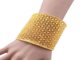 Luxury Barcelet 24k Gold Color Dubaï Africain Inde Taille pour femmes Bridal Wedding Jewelry Party Gifts9684818