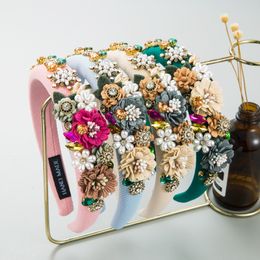Luxe barokke haar hoepel haarband bloem peer hoofdtand hoofdband voor dames dames meisjes fg635