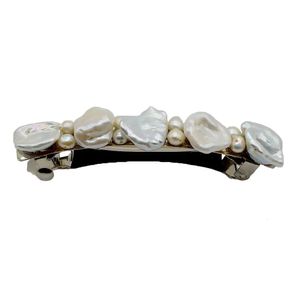 Luxe barokke parelhaarclips Witte natuurlijke parels Handgemaakte sieraden Frans voor vrouwen Fashion Headwar 231221