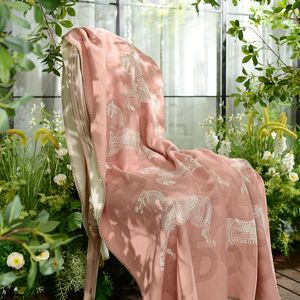 Luxe basispatroon paardenprint airconditioning deken huidvriendelijke katoenen kasjmier deken deken kantoor vrije tijd sjaaldeken