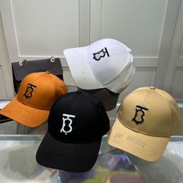 Luxe baseballcap ontwerper hoed zomer caps ventileren hoeden voor man vrouw klassiek borduurwerk pet zonbescherming 4 kleuren optioneel