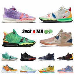 zapatos de baloncesto de lujo bajo alto for4 5 6 7s 8s hijas Visions Weatherman Mother Nature Father Time Midnight Navy Concepts Horus sneakers trainer traine hombres mujeres