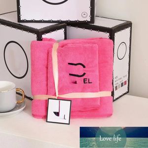 Serviette de bain de luxe brodée avec lettres, serviette de plage multicolore à la mode, absorbante et à séchage rapide, pour douche de dortoir, à la mode