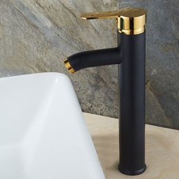 Robinet de salle de bain de luxe noir mitigeur interrupteur chaud/froid robinets mitigeurs lavabo salle de bain robinet de bassin monté sur le pont