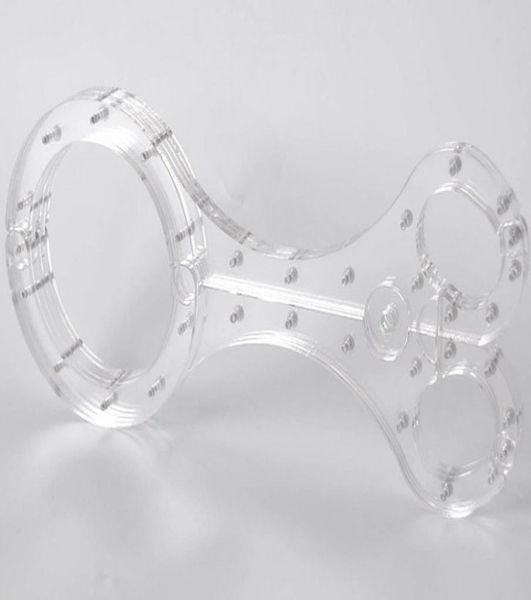 BDSM BDSM luxe mâle femelle transparente cristal cangue rond du cou rond menottes ovales