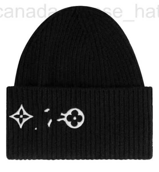 Gorro de lujo / Gorros de calavera Venta al por mayor Otoño e invierno Clásico Neto Rojo La misma letra Transfronterizo Cálido bordado Gorro de punto Hombres Mujeres Parejas Lana es 8KYG